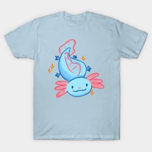 Blue and pink axolotl Sobre Alba T-Shirt